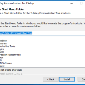 Yubikey personalisation tool installation 3